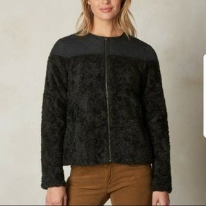 PRANA GOOD LUX JACKET SHERPA SHEARLING BLACK